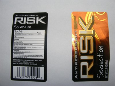 Image Of Risk Seduction Label (Heb Risk Seduction Label Image)
